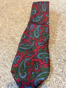 Burberry Vintage Krawatte Paisley Made in England 100% Seide Herren Muster - Bild 1 von 4