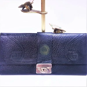 1930s Art Deco Insurance Wallet Valuable Documents Policies Holder Lock & Key  - Picture 1 of 9