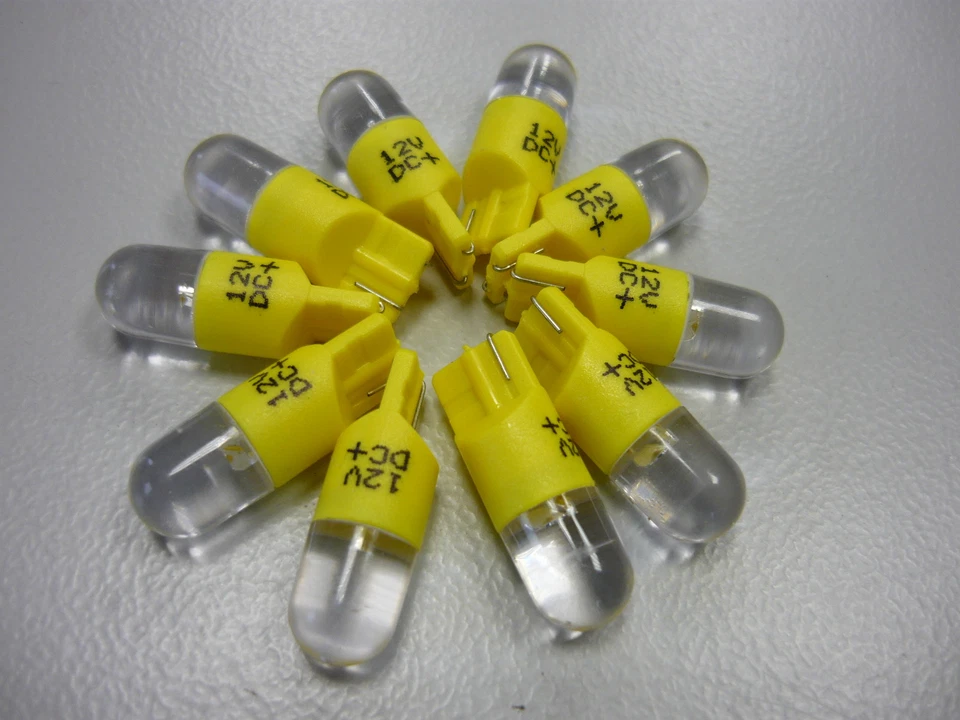 10 Stück LED orange Glassockel Kunststoffsockel Leuchtmittel Lampe  - Bild 1 von 1