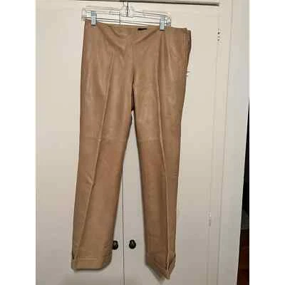 Danier Soft Leather Pants Women's Size 8 camel color - Image 1 of 4