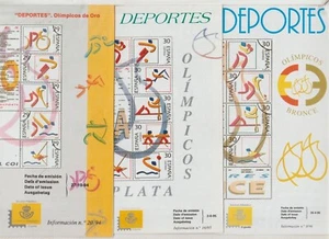 España Medallas Olímpicas Hojas Informativas año 1994-96 (GG-114) - Imagen 1 de 1