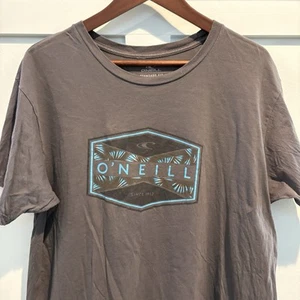 O’Neill Shirt Men Large Dark Gray Short Sleeve Graphic Tee Surf Beach Casual - Picture 1 of 9