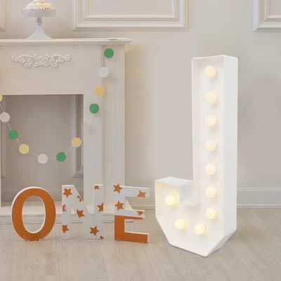 Lettera J Piastra KT Luce su Lettere, Lettere Bianche Luminose IT - Immagine 1 di 4