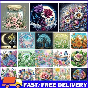 5D DIY Partial Special Shaped Drill Diamond Painting Kit Flower Decor 30x30cm - Afbeelding 1 van 66