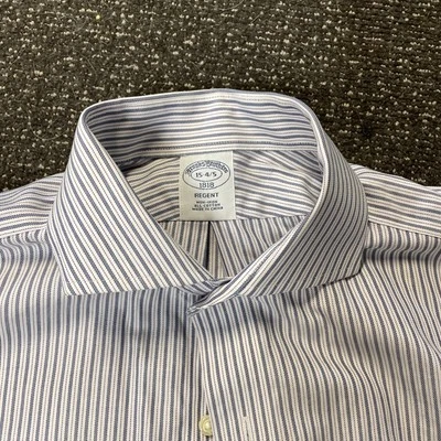 Brooks brothers Regent Dress Shirt 100% Cotton 15 4/5 blue white purple  - #321 - Image 1 of 4