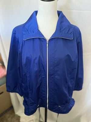 Zenergy By Chicos Womens Jacket Size 3 Long Sleeve Full Zip Up Blue - Image 1 of 3