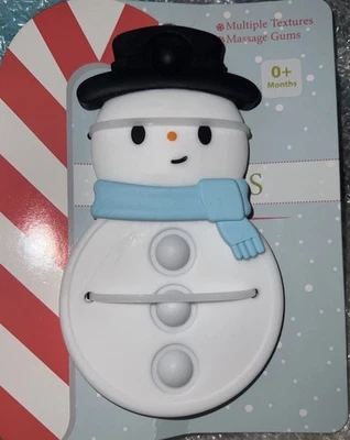 Sunny Days Muñeco de Nieve Pop- ¡Su Mordedor de Bebé Múltiples Texturas y Masajeador de Gomas! BPA F Foto 1 de 2