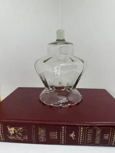 Homco gekräuselte gekräuselte Klarglas Votivkerze PEG Wandleuchter 4,5 Zoll Wirbel - Bild 1 von 8