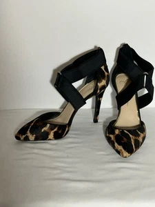 Jessica Simpson Venita 2 Women Size 8M Leopard Cow Hair 4" Hi Heel Shoes Pumps - Picture 1 of 6