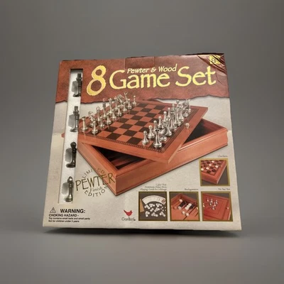 Board Game Chess Cardinal Industries Limited Edition Pewter Wood 8 Set New - Image 1 of 4