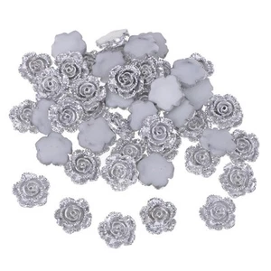 Pack 50 DIY Lots Resin Cabochons Flat Back Embellishments - Picture 1 of 6