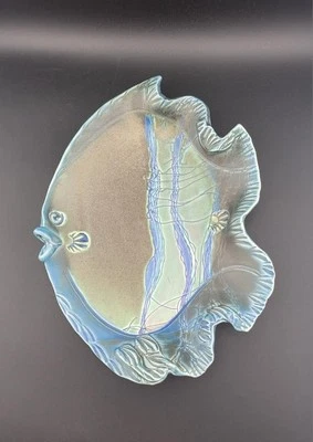 Plato consola arte pared pez grande cerámica John & Jan Myers firmado Foto 1 de 4