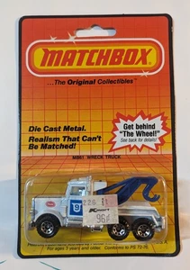 1983 MatchBox Diecastmetal Orignial Collectibles MB61 Wreck Truck Blue Tow - Picture 1 of 4