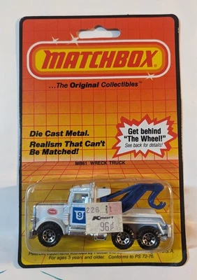1983 MatchBox Diecastmetal Orignial Collectibles MB61 Wreck Truck Blue Tow - Image 1 of 4