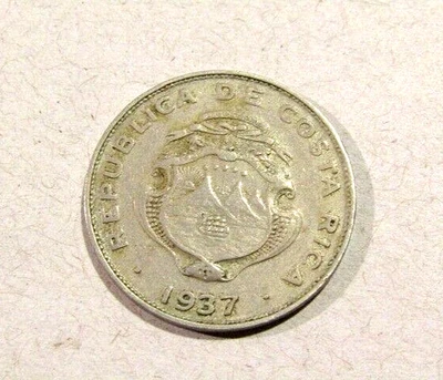 Costa Rica 1937 25 Centimos Coin - Image 1 of 4
