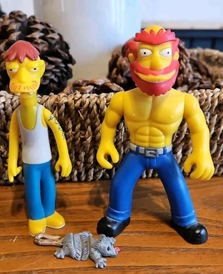 The Simpsons 2002 GROUNDSKEEPER WILLIE world of springfield & CLETUS  - Image 1 of 4