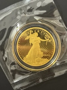 2020 Pure Gold $5 Saint Gaudens Coin Struck In 200mg Of .9999 Fine Gold - Picture 1 of 5