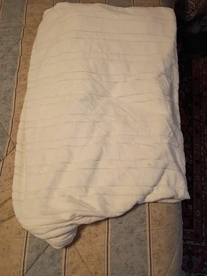 H Versailtex Stretch Futon Cover Stripe design Ivory New - Image 1 of 3