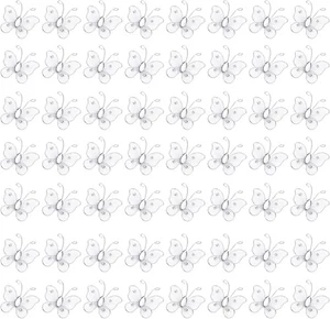 PATIKIL 50Pcs Butterflies for Crafts, 1" Mesh Wire Glitter Butterfly White - Picture 1 of 6
