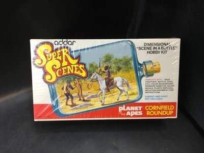 NEW! VINTAGE Planet Of The Apes CORNFIELD ROUNDUP [Addar 1975] Scene In A Bottle - Image 1 of 4