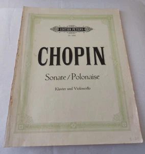 Sonate Opus 65 and Polonaise Opus 3 by Chopin - Edition Peters Sheet Music 1970 - Picture 1 of 8