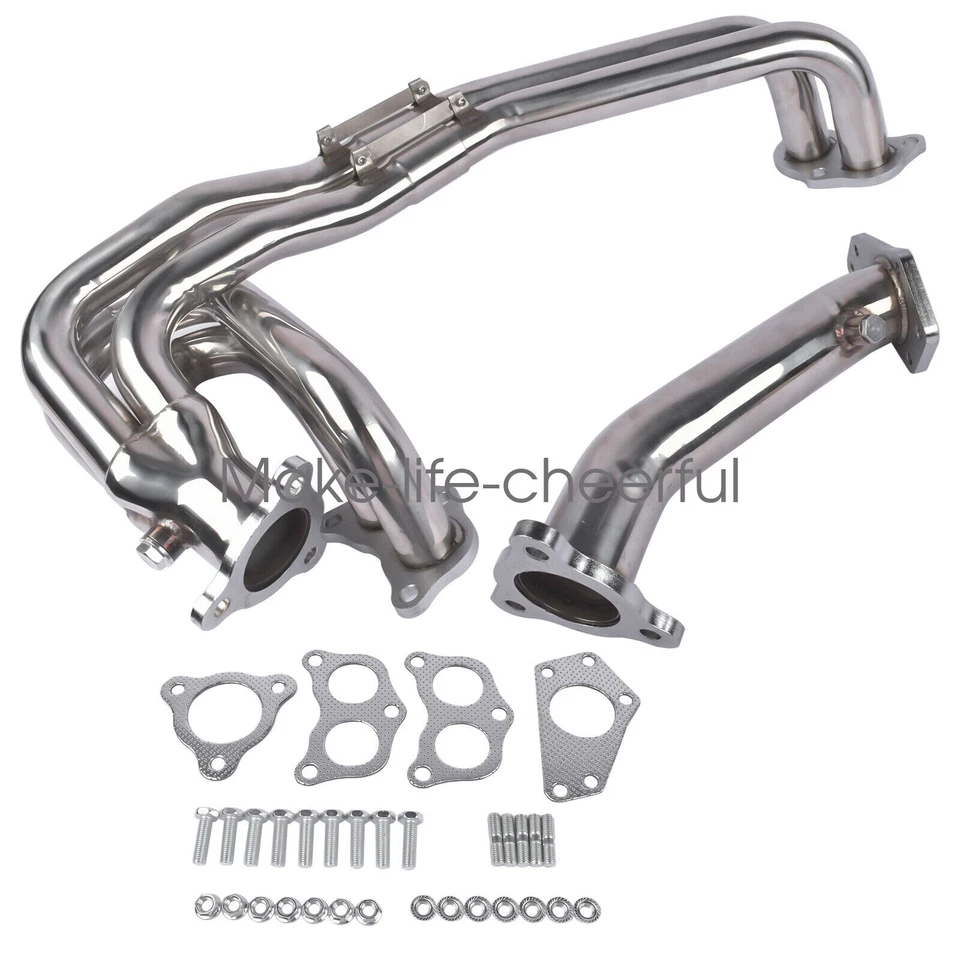 Stainless Header Kit for Subaru Impreza WRX / STI EJ205 EJ255 2002-2007 3 Holes - Image 1 of 4