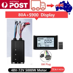 E-Bike Controller 48V-72V 80A 5000W Sine Wave Motor Controller +LCD Display AU - Picture 1 of 14