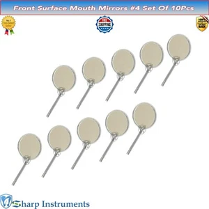 10Pcs Mirror #4 Front Surface Mouth Mirrors Oral Hygiene Dental Instruments - Picture 1 of 1