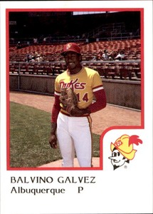 1986 Albuquerque Dukes ProCards #8 Balvino Galvez Dominican Republic DR Card