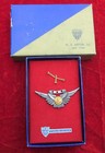 WW 2 US Navy Air crew wing w/ 3 stars pin back Original box N S Meyer STERLING