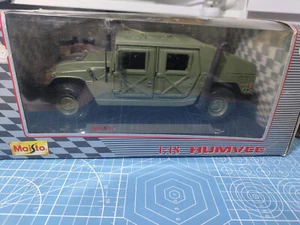 RARE COLLECTOR MAISTO 1/18 MOBILE FORCES DIECAST GREEN HUMVEE VEHICLE COMPLETE - Imagen 1 de 10