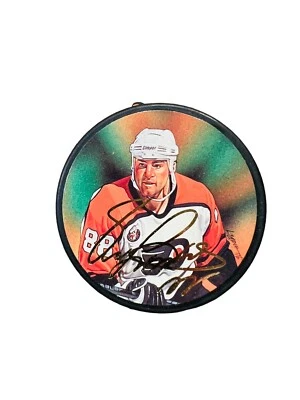 ERIC LINDROS PHILADELPHIA FLYERS VINTAGE AÑOS 90 LITOGRAFÍA DISCO NHL Foto 1 de 3