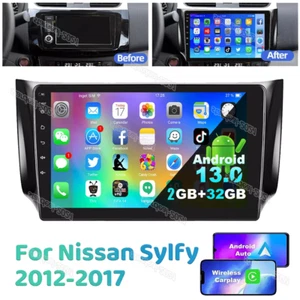 Radio estéreo para automóvil Nissan Sentra Sylphy Carplay Android 13 2012-2018 GPS WIFI - Imagen 1 de 17