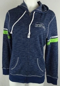 Seattle Seahawks NFL Majestic Women's Full Zip Hoodie - Picture 1 of 7