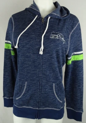 Sudadera con capucha y cremallera completa para mujer Seattle Seahawks NFL Majestic Foto 1 de 4