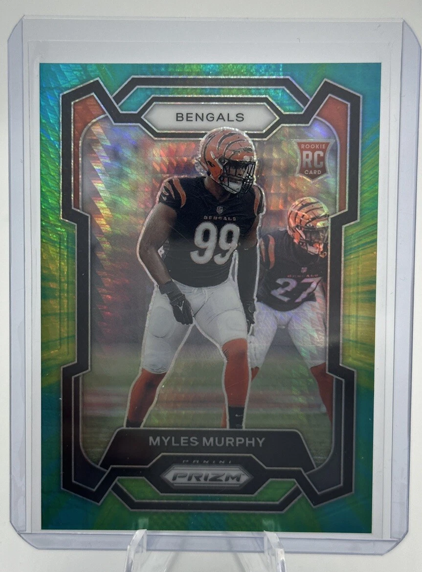 MYLES MURPHY 2023 PANINI PRIZM #320 GREEN HYPER ROOKIE RC #58/175 BENGALS