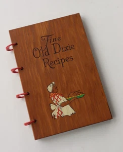 Vintage FINE OLD DIXIE RECIPES SOUTHERN COOKBOOK 1965 Wood Cover MAMMY - Picture 1 of 6