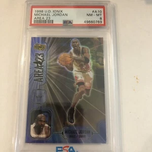 🏀1998 Upper Deck Ionix🏀#A10 Area 23 Michael Jordan PSA 8 - Picture 1 of 3