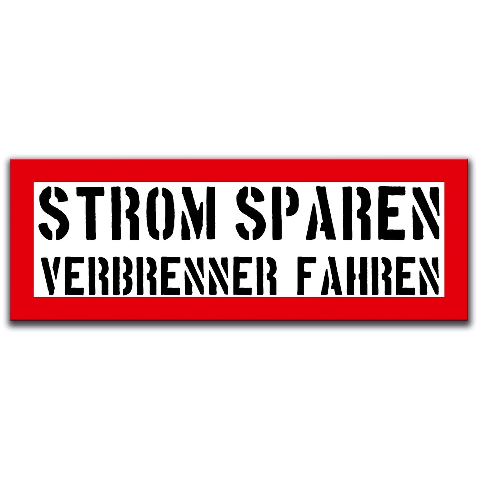 OLDSCHOOL-ROAD-SIGN O.R.S. Schild Spruch Strom sparen Verbrenner fahren 30 x 10 cm Deko Geschenk Fun