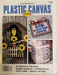 Plastic Canvas Corner Magazine July 96 Vol 7 - 20 Projects Father’s Mother’s Day - Picture 1 of 10