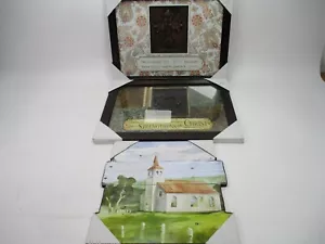 Farmhouse & Praise Decor Wall Picture 14.5x11 x2 & 10.5x10.5 Mixed LOT Of 3 - Picture 1 of 12