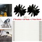 Chimney Sweeping Cleaner Brush Flue Cleaning System Fireplace W 18 Rods Set AU
