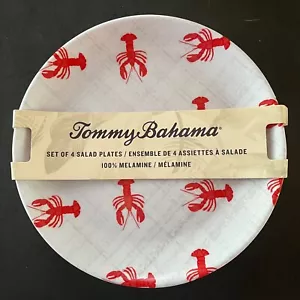 (4) fun LOBSTER plates by TOMMY BAHAMA--8" SALAD SIZE--100% MELAMINE--brand NEW - Picture 1 of 9