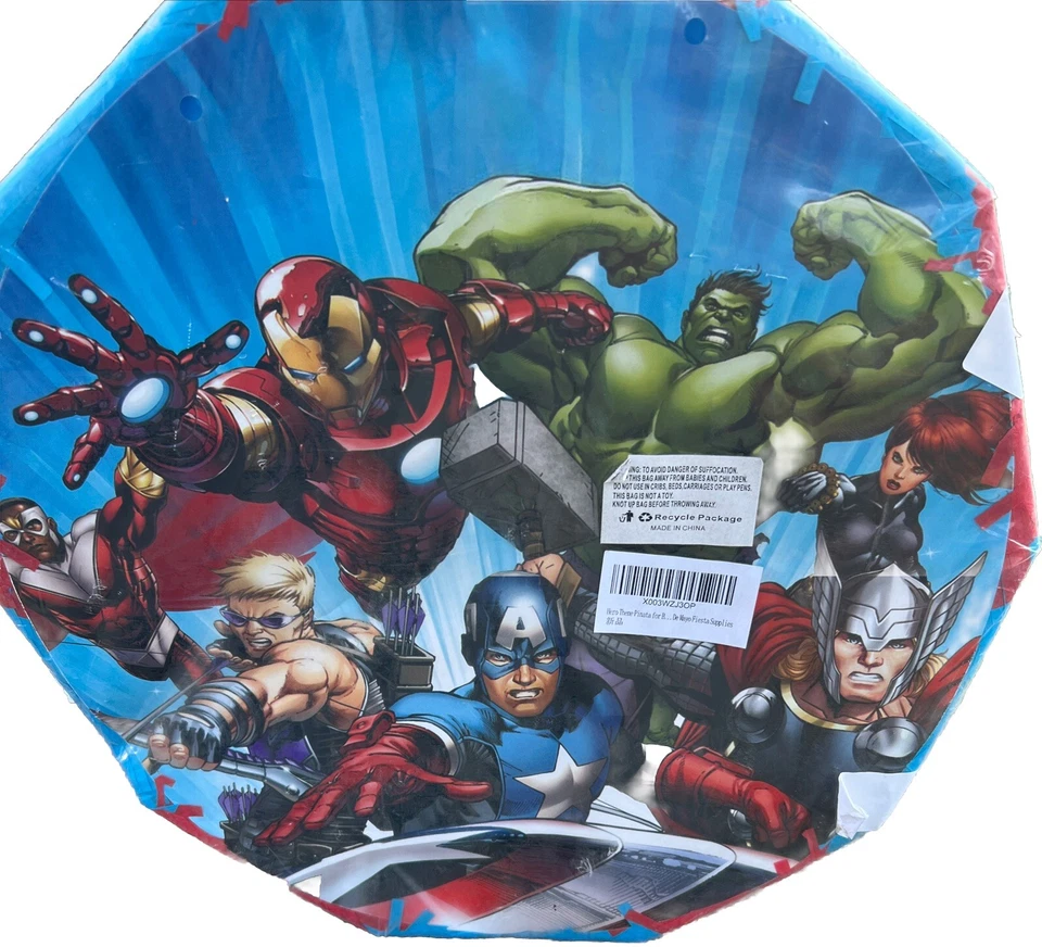 Hulk Captain America Piñata Party Decoration Superhero Birthday BRAND NEW FAST - Image 1 of 1