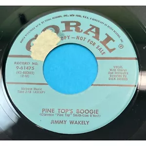 Jimmy Wakely Pine Top's Boogie / I Belong to You 45 Country Rockabilly Promo - Picture 1 of 4