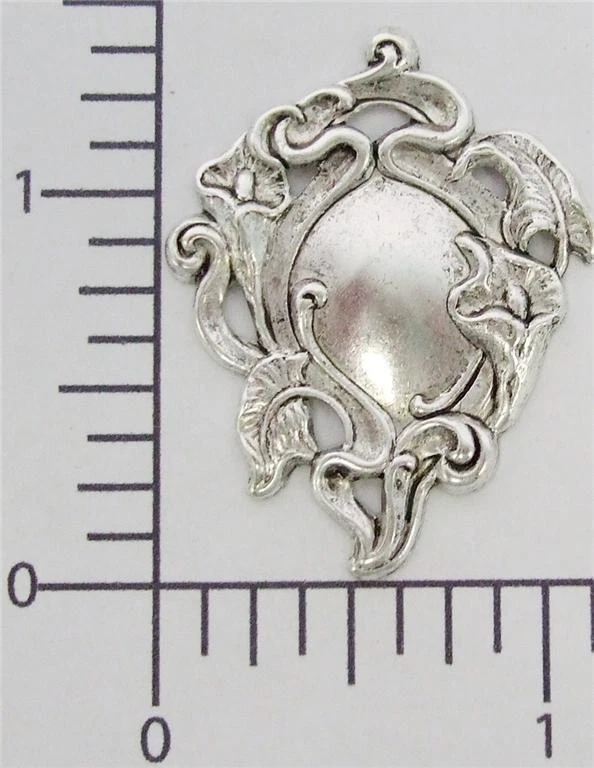 13034 - 2 Piezas Calla Lily Victoriano Encontrar Plata Mate Oxidada  Foto 1 de 1