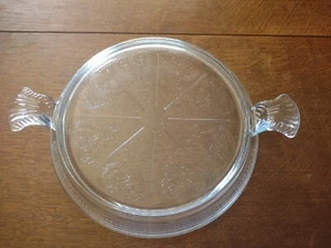 Fire King Oven Glass Sapphire Blue Philbe Pattern Embossed Trivet Hot Plate - Picture 1 of 5