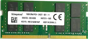 Kingston 16GB 2Rx8 PC4-2400T-SE1-11 DDR4 SO-DIMM Laptop SDRAM 9995703-005.A00G - Picture 1 of 1