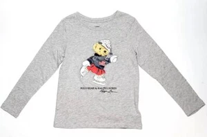 Polo RALPH LAUREN Girls Grey Ice Skate Winter Knit Shirt, 24 Months - Picture 1 of 1