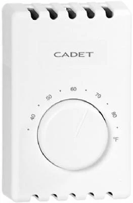 Cadet by Honeywell 08300 Single-Pole Thermostat, White - Quantity 1 - Image 1 of 2